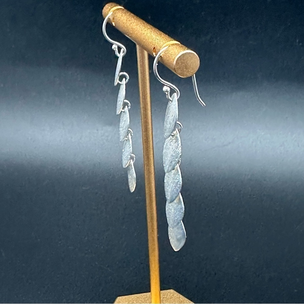 Elegant Sterling Silver Dangle Earrings - Picture 8 of 10